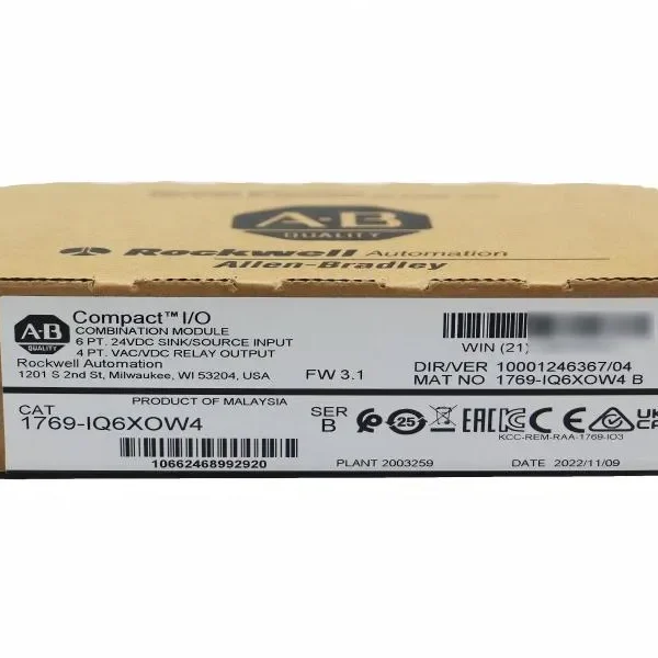 AB 1769-IQ6XOW4 CMPLX 10 Pt 24VDC D/I Relay D/O Module