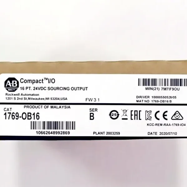 AB 1769-OB16 CompactLogix 16 Pt 24VDC D/O Module