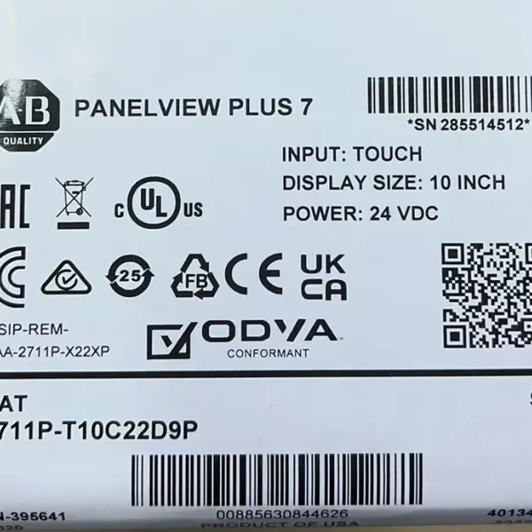 AB 2711P-T10C22D9P PanelView Plus 7 Graphic Terminal