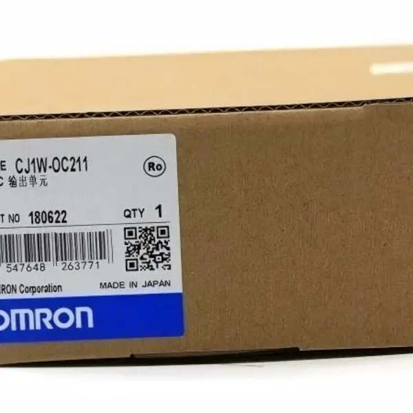 Omron CJ1W-OC211 Digital output unit, 16 x relay outputs, 250 VAC/24 VDC, 2 A max, screw terminal