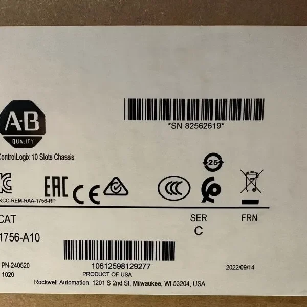 AB 1756-A10 ControlLogix 10 Slots Chassis