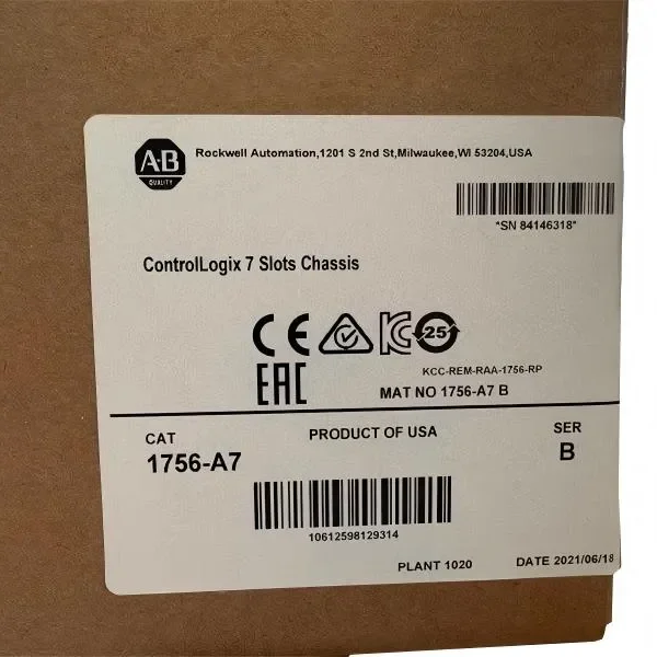 AB1756-A7 ControlLogix 7 Slots Chassis