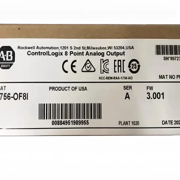AB 1756-OF8I  ControlLogix 8 Point Analog Output