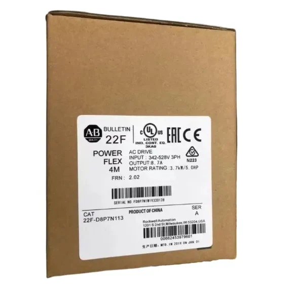 AB 22F-D8P7N113  PowerFlex 4M-3.7 kW (5 HP) AC Drive
