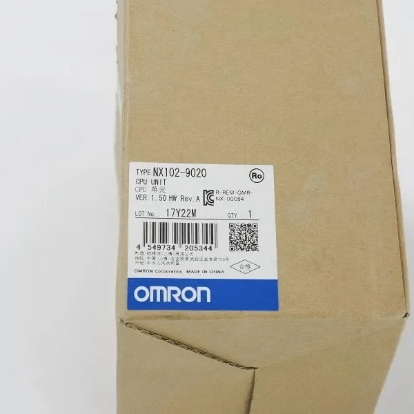 Omron NX102-9020 Sysmac NX1 Modular CPU with with Database Connectivity