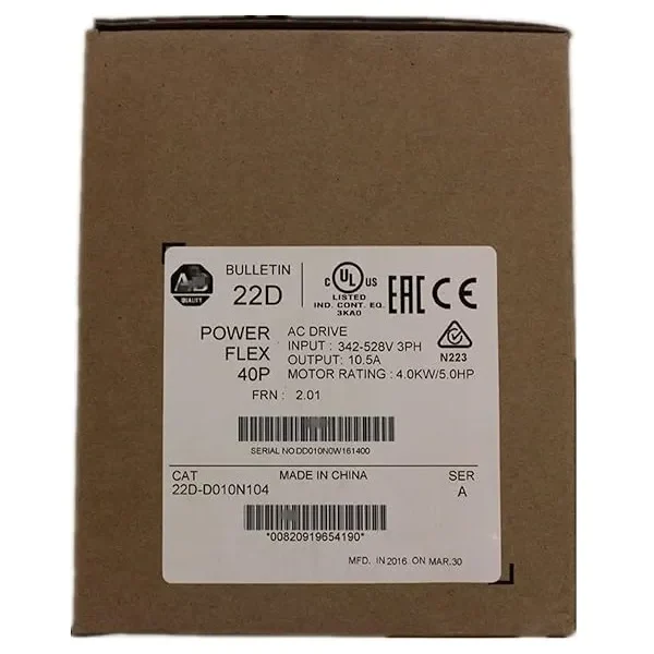AB  22D-D010N104   PowerFlex 40P- 4 kW (5 HP) AC Drive